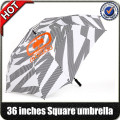 high quality Auto open advertising straight golf square umbrella